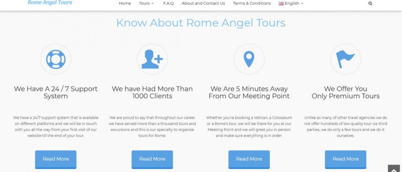 Rome Angel Tours Screen Capture